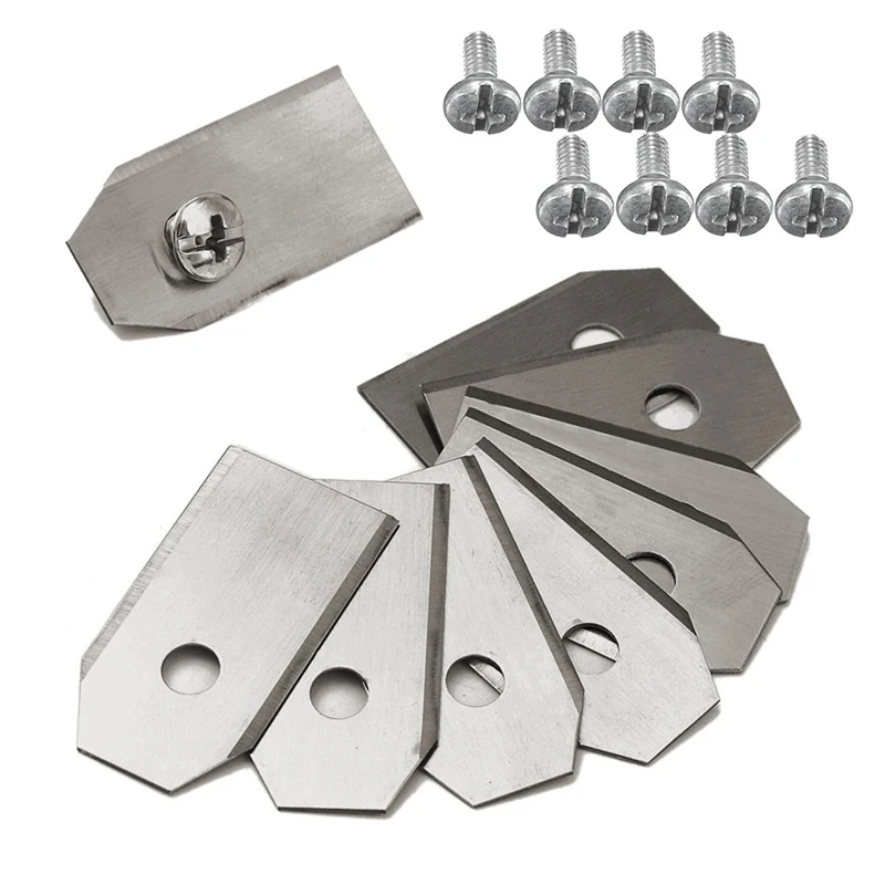 9Pcs Auto Mower Blades Stainless Steel Robot Mower Replacement Blades For Garden Lawn Mower Balde Tools Mayitr