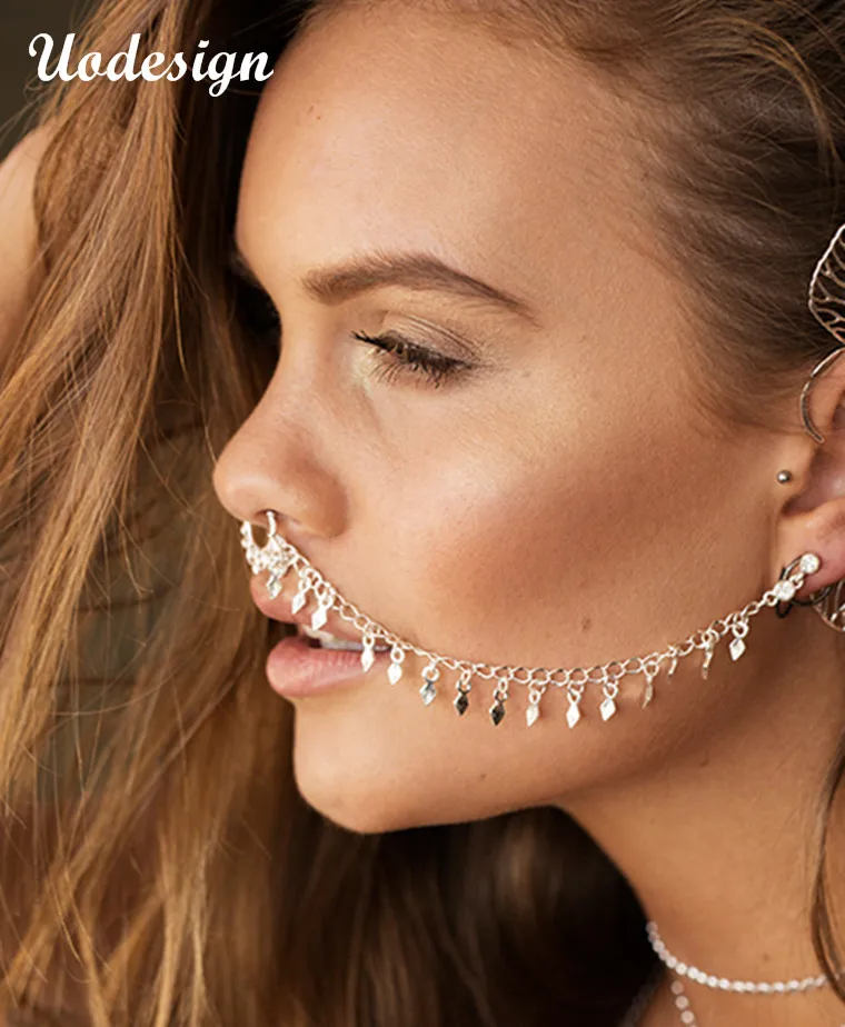 New Design Summer Style Tassel Fake and Studs Earring Chain Gold Hoop Fake Septum Piercing For Women Jewelry
New Design Summer Style Tassel Fake and Studs Earring Chain Gold Hoop Fake Septum Piercing For Women Jewelry