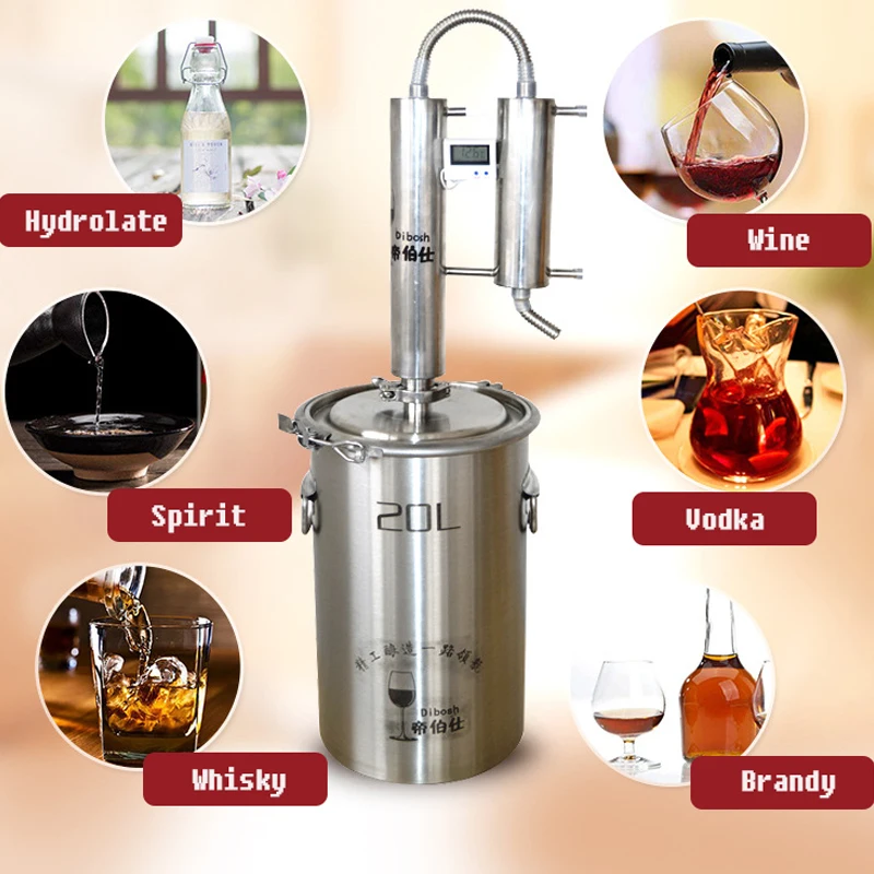 20L New 304 Stainless Moonshine Still Water Distiller Alcohol Vodka White Spirit Brew Kits Alcohol Destilador
20L New 304 Stainless Moonshine Still Water Distiller Alcohol Vodka White Spirit Brew Kits Alcohol Destilador
