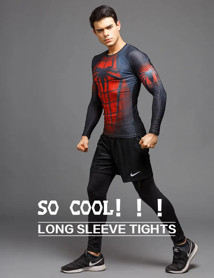 Compression Shirt Workout Training Fitness Men Cosplay Rashgard Plus Size Bodybuilding T shirt 3D Printed Sports Tops For Male Compression Shirt Workout Training Fitness Men Cosplay Rashgard Plus Size Bodybuilding T shirt 3D Printed Sports Tops For Male