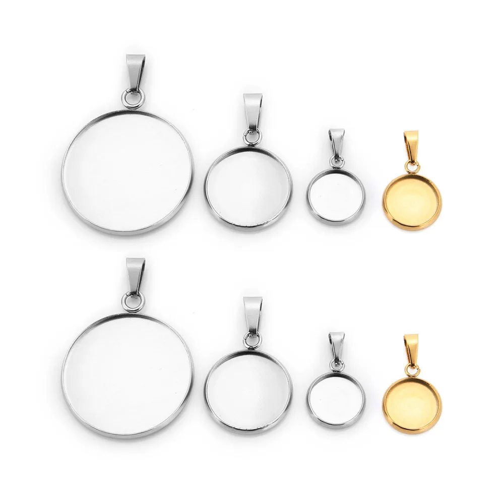 XINYAO 20Pcs/lot Round Stainless Steel Cabochon Glass Cameo Setting Base Necklace Pendant Jewelry Making DIY Handmade Tray Bezel
XINYAO 20Pcs/lot Round Stainless Steel Cabochon Glass Cameo Setting Base Necklace Pendant Jewelry Making DIY Handmade Tray Bezel