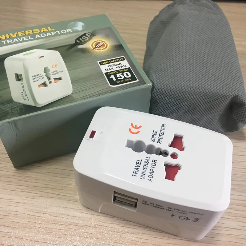 New Universal International Plug Adapter 2 USB Port World Travel AC Power Charger Adaptor with AU US UK EU converter Plug
New Universal International Plug Adapter 2 USB Port World Travel AC Power Charger Adaptor with AU US UK EU converter Plug