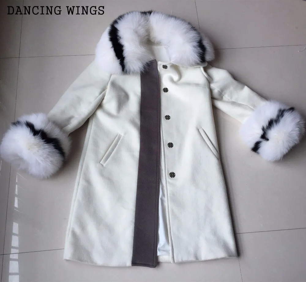 Promotion ! Catwalk Style High-end Wool Cashmere Coat Long Design Detachable Fox Fur Collar Autumn Trench White Wool Coats Women
Promotion ! Catwalk Style High-end Wool Cashmere Coat Long Design Detachable Fox Fur Collar Autumn Trench White Wool Coats Women