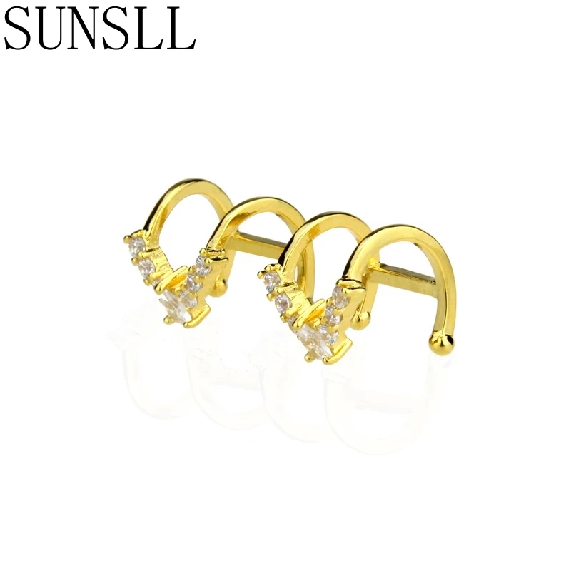 SUNLL New Designed Irregular Shape Gold/Silver Color Copper White Cubic Zirconia Clip Earrings for Women Jewelry Romantic Gift
SUNLL New Designed Irregular Shape Gold/Silver Color Copper White Cubic Zirconia Clip Earrings for Women Jewelry Romantic Gift