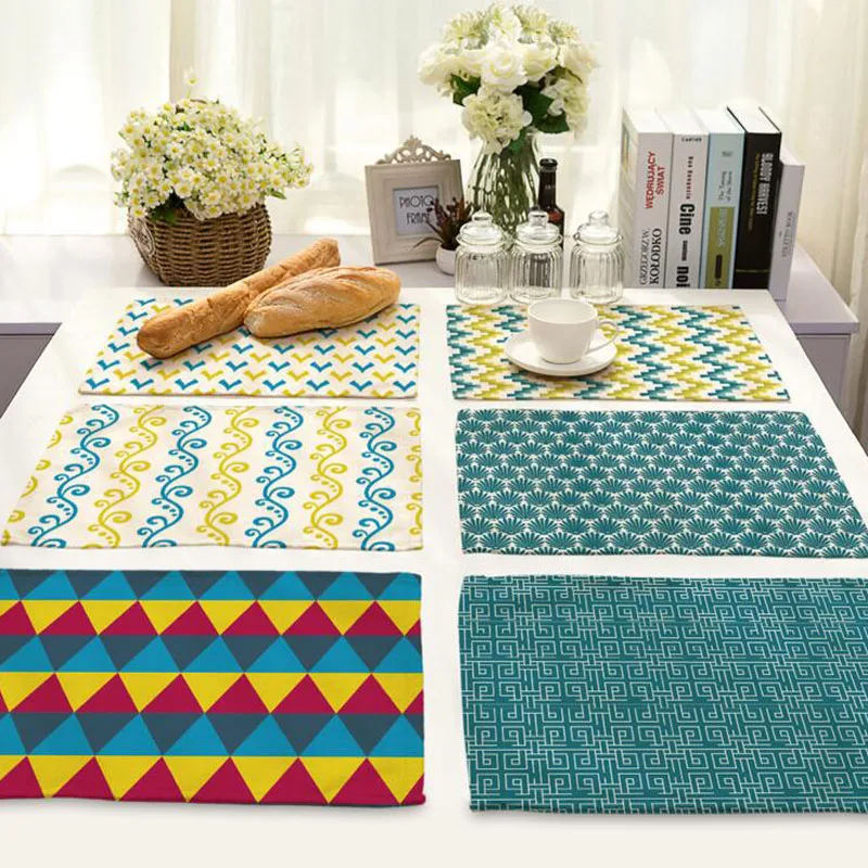 Colorful geometry placemat Fabric coaster Table decoration mat Kitchen Posavasos Manteles individuales Onderzetters H086
Colorful geometry placemat Fabric coaster Table decoration mat Kitchen Posavasos Manteles individuales Onderzetters H086