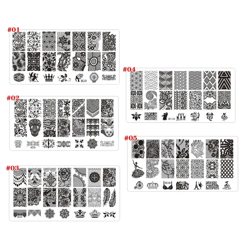 DIY Nail Polish Image Stamping Plate Lace Flower Pattern Template Home Manicure Art Shop Supply Fingers Beauty Decor
DIY Nail Polish Image Stamping Plate Lace Flower Pattern Template Home Manicure Art Shop Supply Fingers Beauty Decor