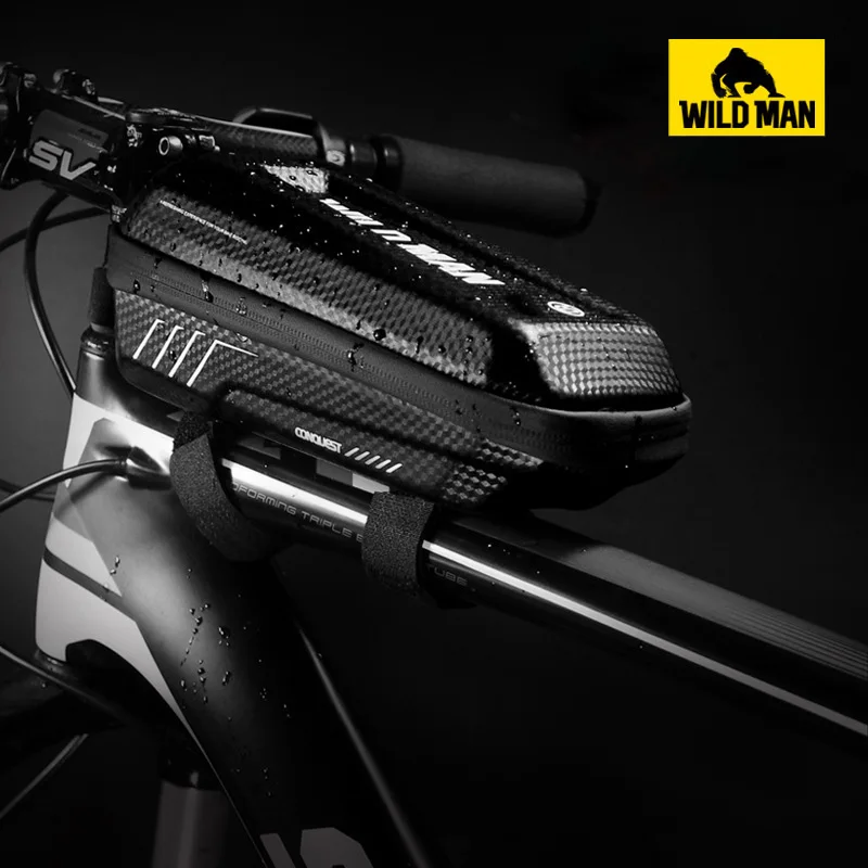 WILD MAN New High Quality Hard Shell Cycling Bag Rainproof Bicycle Front Frame Phone Bag Pressureproof Bike Tools Bag Pouch
WILD MAN New High Quality Hard Shell Cycling Bag Rainproof Bicycle Front Frame Phone Bag Pressureproof Bike Tools Bag Pouch