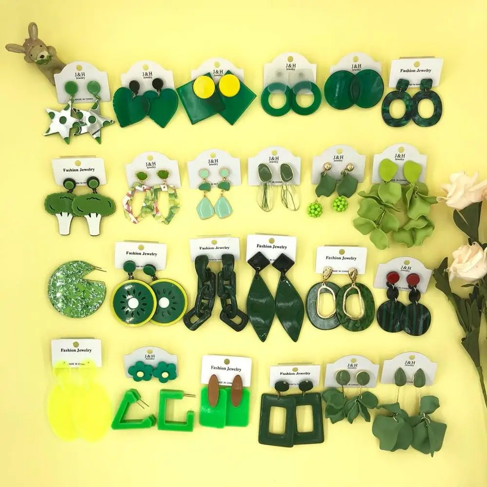 New Arrival Multiple 30 Style Green Acrylic Drop Earrings Geometric Square Big Long Dangle Earrings For Women Fashion Jewelry
New Arrival Multiple 30 Style Green Acrylic Drop Earrings Geometric Square Big Long Dangle Earrings For Women Fashion Jewelry