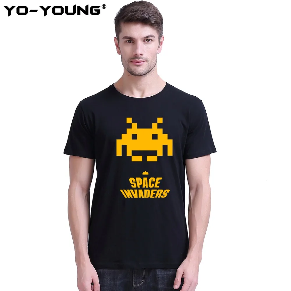 Men T-Shirts Funny Ready Player One Space Invaders Golden Letters PU Printed 100% Cotton Casual Summer Men T shirts Customized
Men T-Shirts Funny Ready Player One Space Invaders Golden Letters PU Printed 100% Cotton Casual Summer Men T shirts Customized