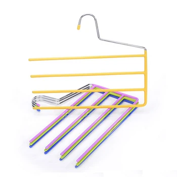 4 Pcs Colorful Non Slip PVC Multi- layer Metal Pants Hanger, Space Saving Magic S Shape Trouser Rack Organizer
4 Pcs Colorful Non Slip PVC Multi- layer Metal Pants Hanger, Space Saving Magic S Shape Trouser Rack Organizer