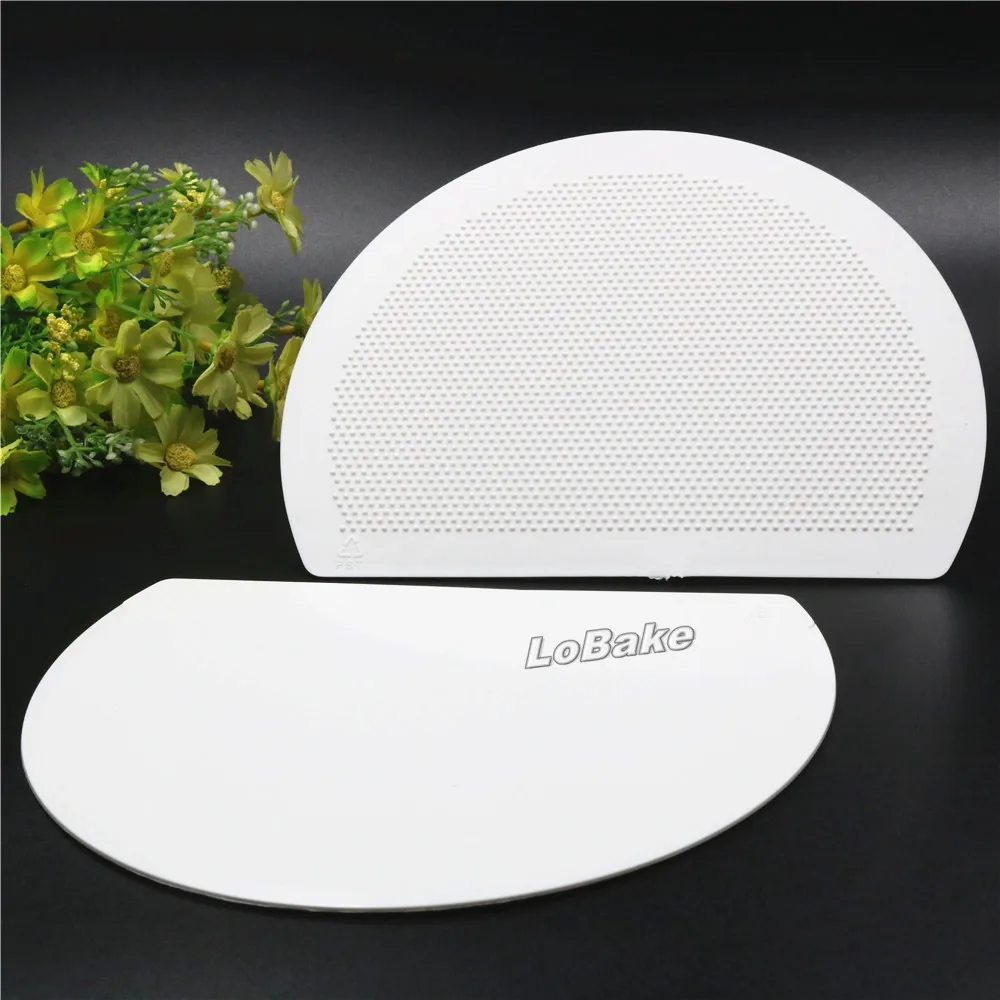 (2pcs/pack) Latest 17*14.5cm skidproof half round PP plastic dough cake scraper spatulas fondant cutter for cooking accessories
(2pcs/pack) Latest 17*14.5cm skidproof half round PP plastic dough cake scraper spatulas fondant cutter for cooking accessories