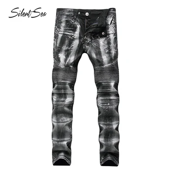 Silentsea High Quality Ripped Jeans Men Fashion Patchwork Moto Jeans New Mens Pants Slim Fit Jeans Men Biker Denim Jean Men
Silentsea High Quality Ripped Jeans Men Fashion Patchwork Moto Jeans New Mens Pants Slim Fit Jeans Men Biker Denim Jean Men