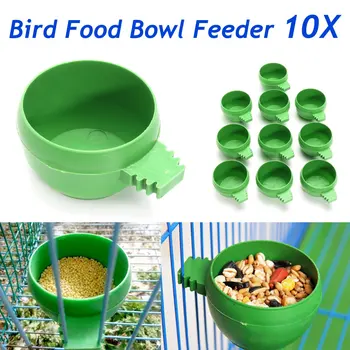 10Pcs/lot Bird feeder Bowl food water Feeding Cage Holder Parrot Aviary Pet Cage Water Food Feeder Pet Bird Feeder Bowl Drop
10Pcs/lot Bird feeder Bowl food water Feeding Cage Holder Parrot Aviary Pet Cage Water Food Feeder Pet Bird Feeder Bowl Drop