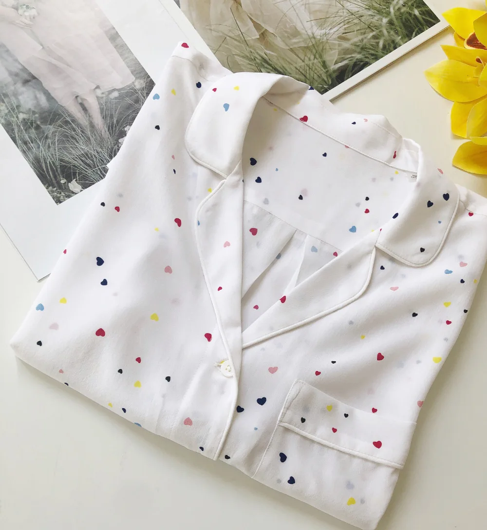 Ladies Silk Colorful Love Heart Print Nocthed Short Sleeve Shirt Top - Elfbop 2019 Fashion Blouse Shirt
Ladies Silk Colorful Love Heart Print Nocthed Short Sleeve Shirt Top - Elfbop 2019 Fashion Blouse Shirt
