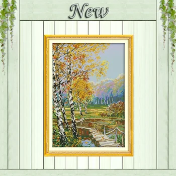 The birch forests of autumn painting counted printed on canvas DMC 11CT 14CT kits chinese Cross Stitch embroidery needlework Set
The birch forests of autumn painting counted printed on canvas DMC 11CT 14CT kits chinese Cross Stitch embroidery needlework Set