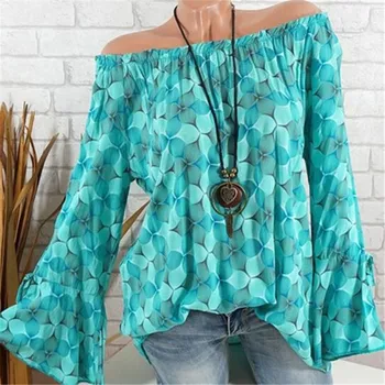 Women Shirts Tops vintage Spot Printed Summer Slash Neck Blouse Flare Sleeve Loose Chiffon Casual Plus Size 4XL 5XL Blouses
Women Shirts Tops vintage Spot Printed Summer Slash Neck Blouse Flare Sleeve Loose Chiffon Casual Plus Size 4XL 5XL Blouses