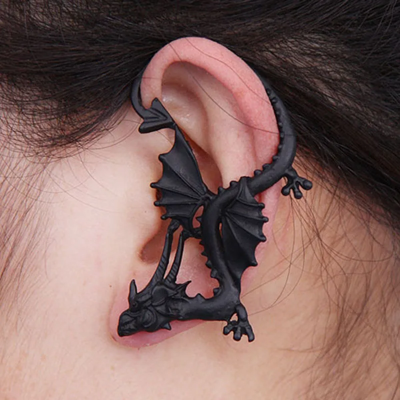 Punk Vintage Black Antique bronze Color Dragon Ear Clips Earrings For Men Women Femme Animal Cuff Earrings Male Jewelry
Punk Vintage Black Antique bronze Color Dragon Ear Clips Earrings For Men Women Femme Animal Cuff Earrings Male Jewelry