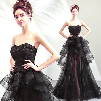 Charming Long Evening Dress Party Elegant 2019 Vestido Longo Sexy Illusion Dress Floor Length Appliqued Lace Black Prom Dresses
Charming Long Evening Dress Party Elegant 2019 Vestido Longo Sexy Illusion Dress Floor Length Appliqued Lace Black Prom Dresses