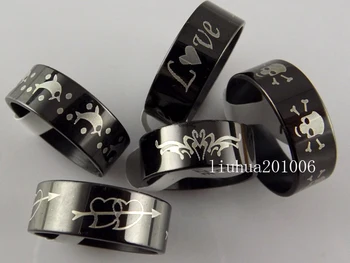 Wholesale 36 pcs 7.5mm black Mixed style stainless steel Men's rings
Wholesale 36 pcs 7.5mm black Mixed style stainless steel Men's rings