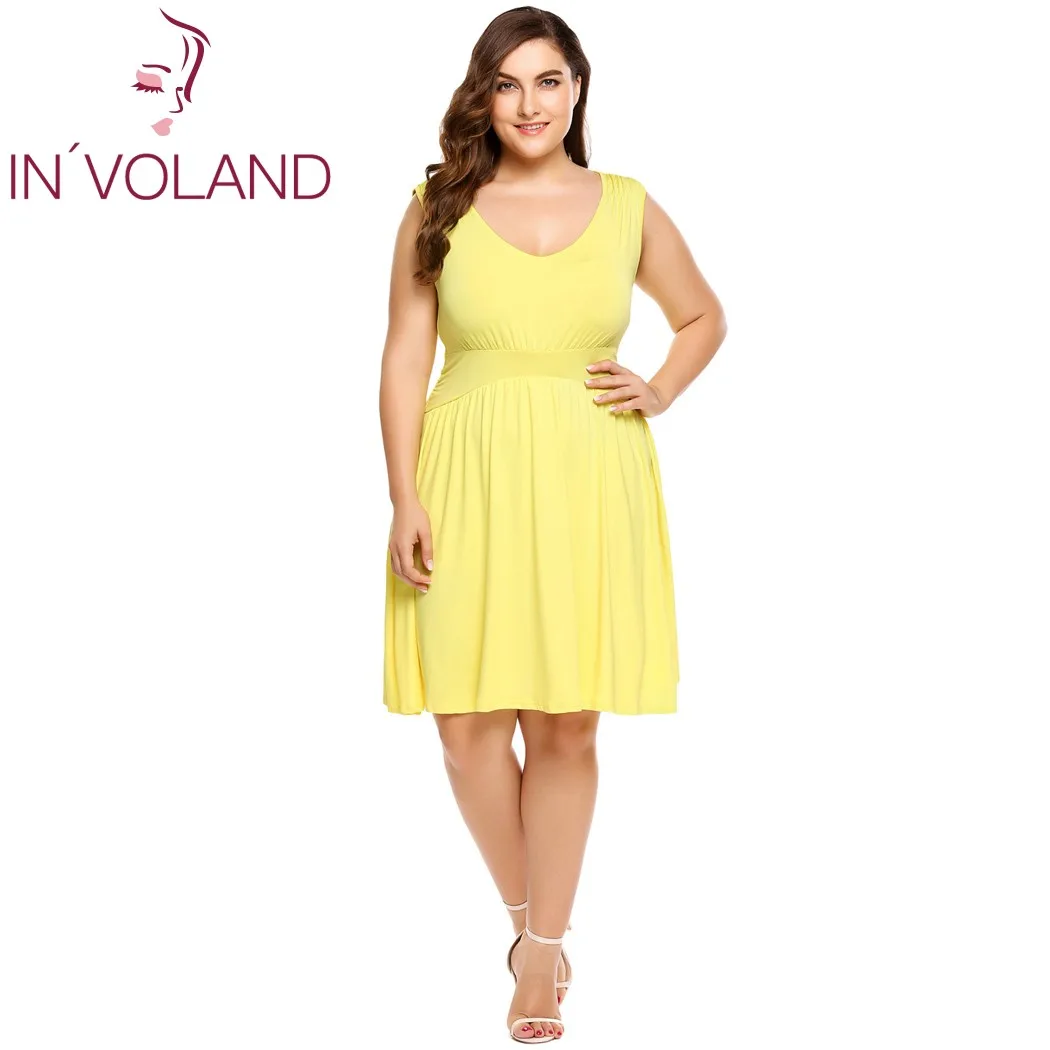 IN'VOLAND Women Dress Plus Size Summer Sleeveless Casual Party Tank Swing Dresses Pleated Brand Feminino Vestidos Oversized 4XL
IN'VOLAND Women Dress Plus Size Summer Sleeveless Casual Party Tank Swing Dresses Pleated Brand Feminino Vestidos Oversized 4XL