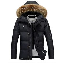 Winter Mens Thick Duck Down Coat 90% White Duck Down With Fur Hood Parka Male Solid Color Zipper Duck Down Jackets Outwear Coat
Winter Mens Thick Duck Down Coat 90% White Duck Down With Fur Hood Parka Male Solid Color Zipper Duck Down Jackets Outwear Coat