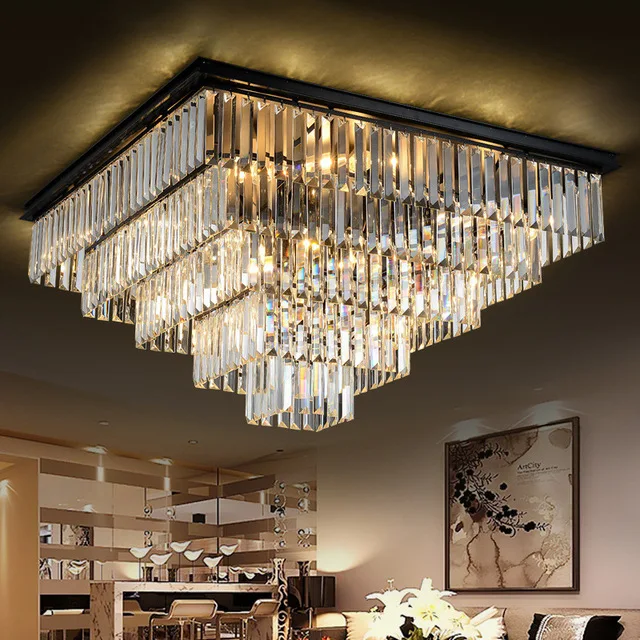 Modern Square Crystal Chandelier Light Fixture Clear Crystal Suspension Lamp Good K9 Crystal Drop Lamparas for Living room Hotel
Modern Square Crystal Chandelier Light Fixture Clear Crystal Suspension Lamp Good K9 Crystal Drop Lamparas for Living room Hotel