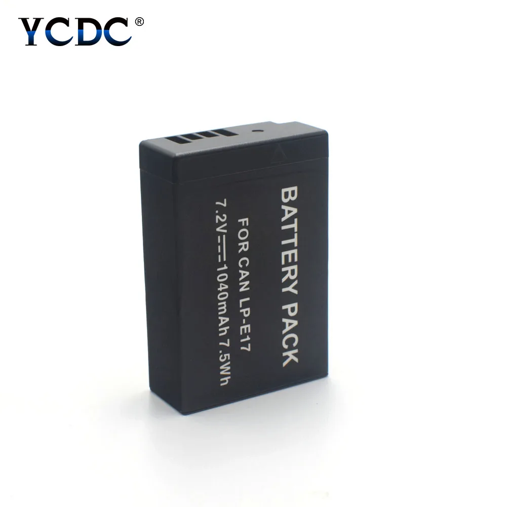 YCDC LP-E17 48x32x14mm 1040mAh Lithium rechargeable camera battery for Canon EOS 200D/750D/760D/800D/8000D / M3/M5/M6/Rebel T6s
YCDC LP-E17 48x32x14mm 1040mAh Lithium rechargeable camera battery for Canon EOS 200D/750D/760D/800D/8000D / M3/M5/M6/Rebel T6s