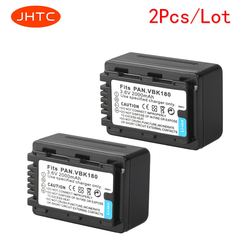 JHTC 2pcs/lot 2000mAh VW-VBK180 VW VBK180 Battery For Panasonic HC-V700MGK HC-V10GK HC-V100GK HC-V100MGK HC-V500GK HC-V500MGK
JHTC 2pcs/lot 2000mAh VW-VBK180 VW VBK180 Battery For Panasonic HC-V700MGK HC-V10GK HC-V100GK HC-V100MGK HC-V500GK HC-V500MGK