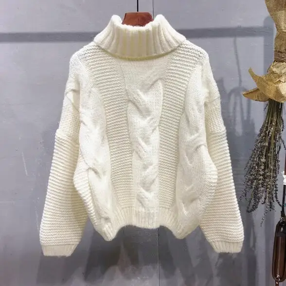 autumn and winter new high collar twist solid color pullover women's thick warm sweater DC65
autumn and winter new high collar twist solid color pullover women's thick warm sweater DC65