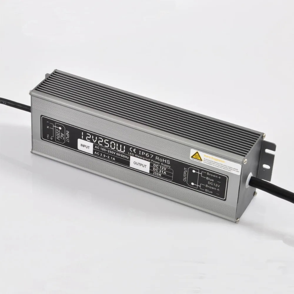 12V/250W waterproof switch mode Power Supply;IP67 rated;AC170-240V/AC90-130V input;DC12V output
12V/250W waterproof switch mode Power Supply;IP67 rated;AC170-240V/AC90-130V input;DC12V output