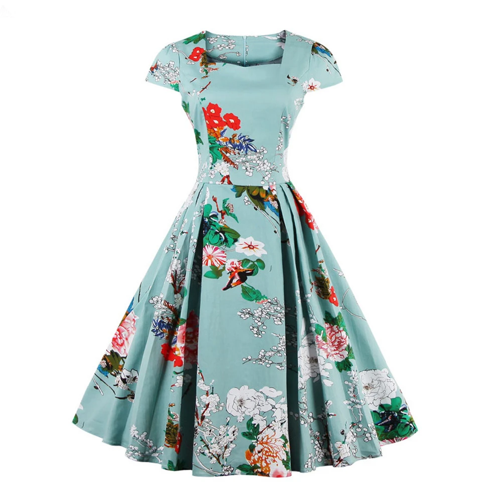 Joineles Plus Size 4XL Cotton Stretchy Vintage Floral Dress Women 60s Audrey Retro Rockabilly Swing Elegance Feminino Vestidos
Joineles Plus Size 4XL Cotton Stretchy Vintage Floral Dress Women 60s Audrey Retro Rockabilly Swing Elegance Feminino Vestidos
