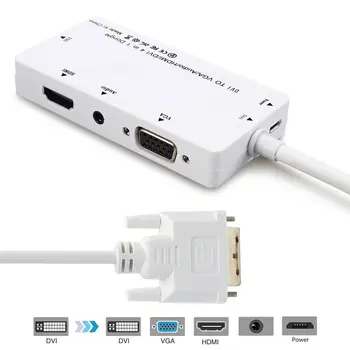 10pcs/lotVGA/Audio/HDMI/DVI 4in1 Dongle Adapter Multiport Splitter Converter For HDTV PC Monitor Projector to DVI
10pcs/lotVGA/Audio/HDMI/DVI 4in1 Dongle Adapter Multiport Splitter Converter For HDTV PC Monitor Projector to DVI