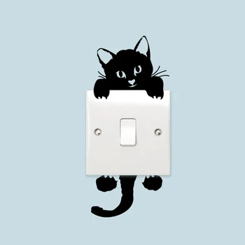 Black Cat Dog Wall Sticker Funny Cute Kitty Plane Cartoon Switch Sticker Children Home Decor Decals Wall poster Mural
Black Cat Dog Wall Sticker Funny Cute Kitty Plane Cartoon Switch Sticker Children Home Decor Decals Wall poster Mural