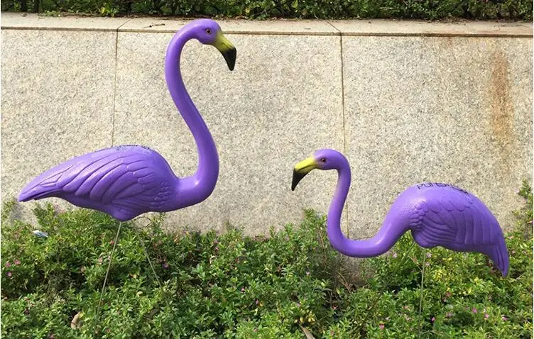 

2pcs,Purple Blue Black Red Color,High-74cm,Simulation Flamingo Landscape Outdoor Handicraft Ornaments PE Animals Decoration