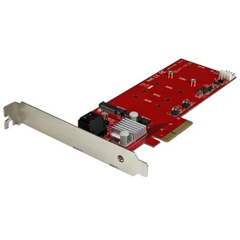 StarTech.com 2x M.2 NGFF SSD RAID Controller Card plus 2x SATA III Ports - PCIe, PCIe, M.2, Full-height / Low-profile, PCIe 2.0,
StarTech.com 2x M.2 NGFF SSD RAID Controller Card plus 2x SATA III Ports - PCIe, PCIe, M.2, Full-height / Low-profile, PCIe 2.0,