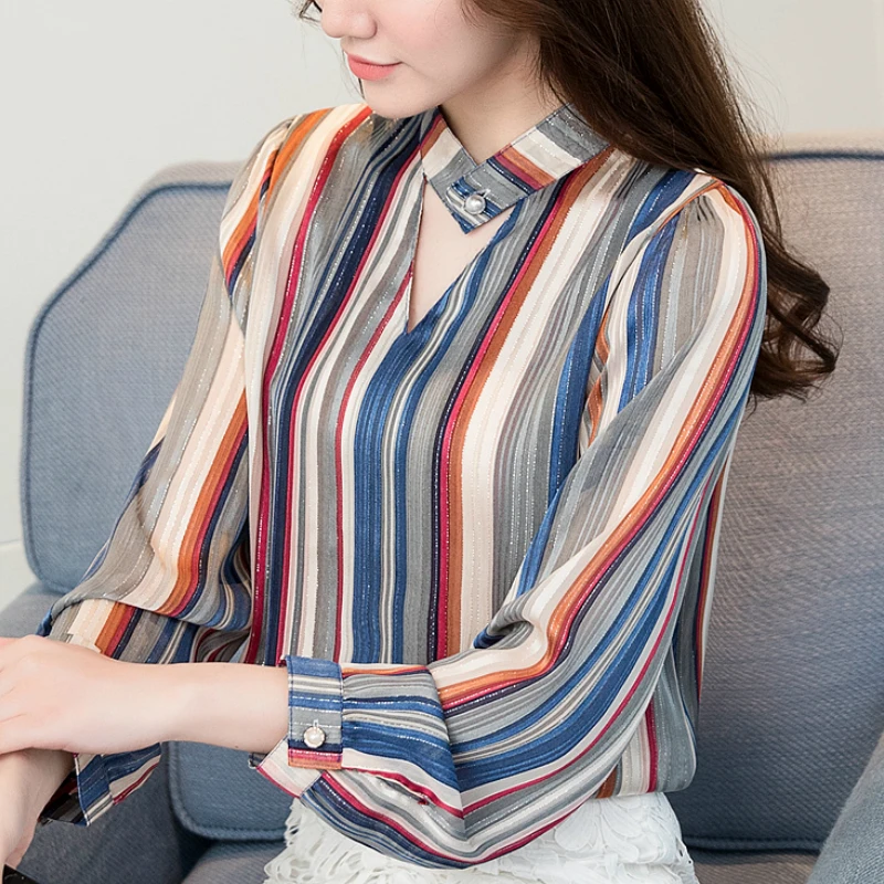 fashion womens tops and blouses 2019 chiffon blouse shirt female v collar striped office blouse long sleeve women shirts A911
fashion womens tops and blouses 2019 chiffon blouse shirt female v collar striped office blouse long sleeve women shirts A911