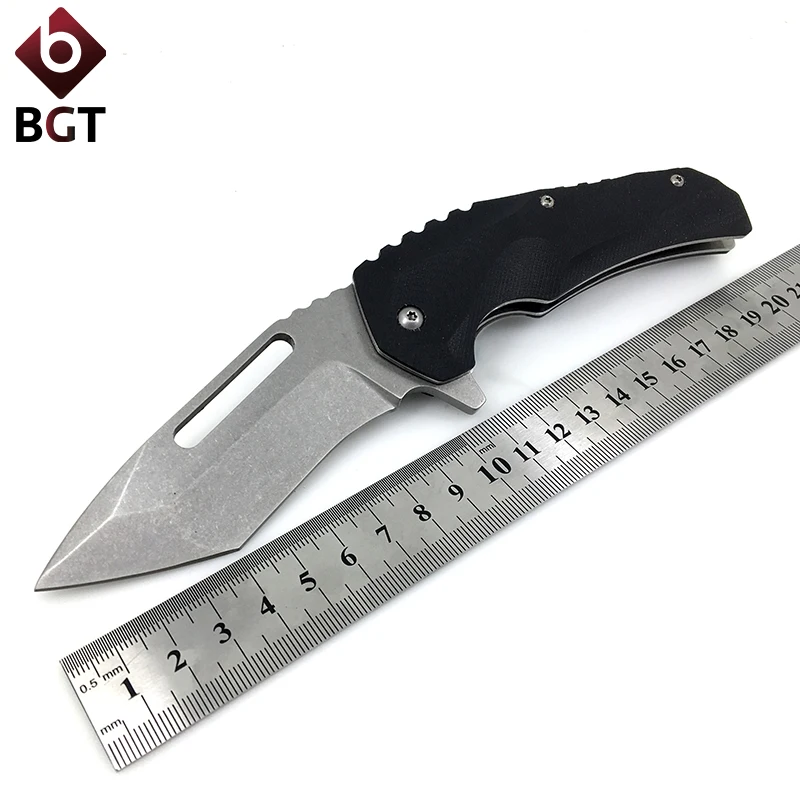 

BGT Tactical Portable Folding Knife 440C Steel G10 Combat Outdoor EDC Pocket Hunting Knives Utility Survival Camping Tools