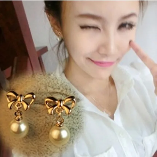 Wedding party gift New Fashion alloy Bowknot Imitation Pearl Pendant Female earrings jewelry
Wedding party gift New Fashion alloy Bowknot Imitation Pearl Pendant Female earrings jewelry