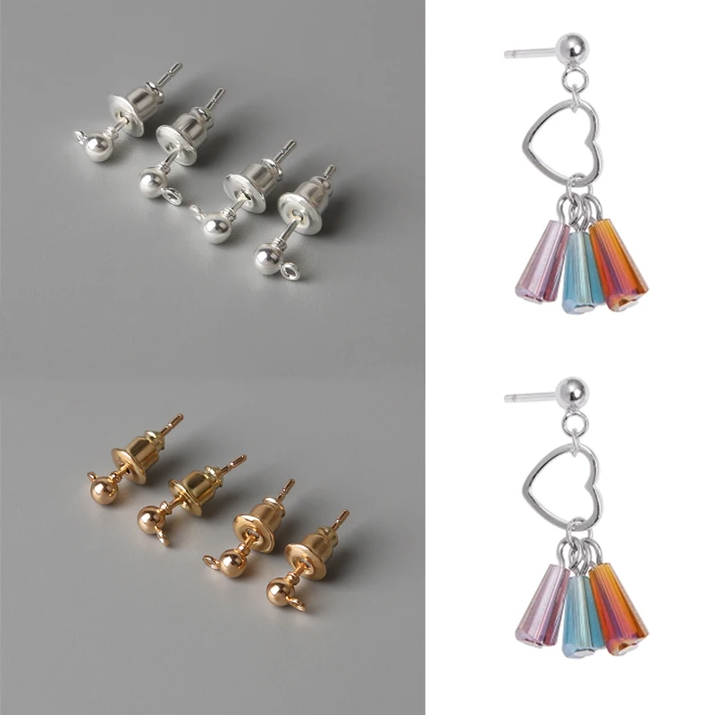 10Set /Pack Jewelry Findings Ear Pin Pairs Stud Earrings With Ball Beads BACK STOPPERS Setting DIY Earring
10Set /Pack Jewelry Findings Ear Pin Pairs Stud Earrings With Ball Beads BACK STOPPERS Setting DIY Earring
