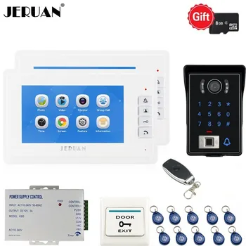 JERUAN 7 Inch LCD Video Door Phone Intercom System Kit Voice/Video Recording Monitor Fingerprint Code Keypad RFID Access Camera
JERUAN 7 Inch LCD Video Door Phone Intercom System Kit Voice/Video Recording Monitor Fingerprint Code Keypad RFID Access Camera
