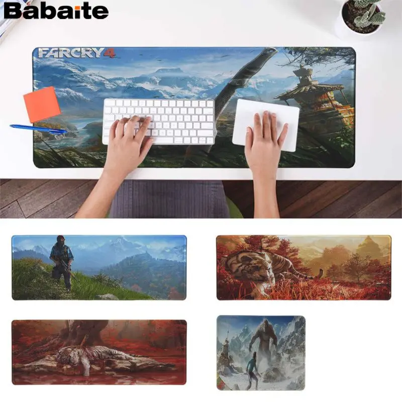 

Babaite Non Slip PC Far Cry 4 Dead Tiger Natural Rubber Gaming mousepad Desk Mat Free Shipping Large Mouse Pad Keyboards Mat