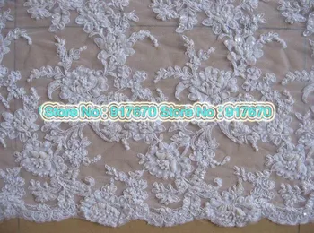 6yards Gorgous Off White/White Swiss Voile Lace Fabric with Pearl Beaded Lace Fabrics for Wedding Bridal Dresses
6yards Gorgous Off White/White Swiss Voile Lace Fabric with Pearl Beaded Lace Fabrics for Wedding Bridal Dresses