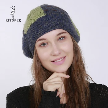 RITOPER 2018 Wool Manual Weaving Knitting Beanies Caps Women Fashion Winter Warm Retro Pompon Rabbit Hair Stitching Patch New
RITOPER 2018 Wool Manual Weaving Knitting Beanies Caps Women Fashion Winter Warm Retro Pompon Rabbit Hair Stitching Patch New