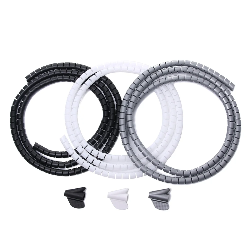 New Cable Holder Organizer 1.5m Length Flexible Spiral Tube Cable Organizer Wire Management Cord Protector Cable Winder
New Cable Holder Organizer 1.5m Length Flexible Spiral Tube Cable Organizer Wire Management Cord Protector Cable Winder