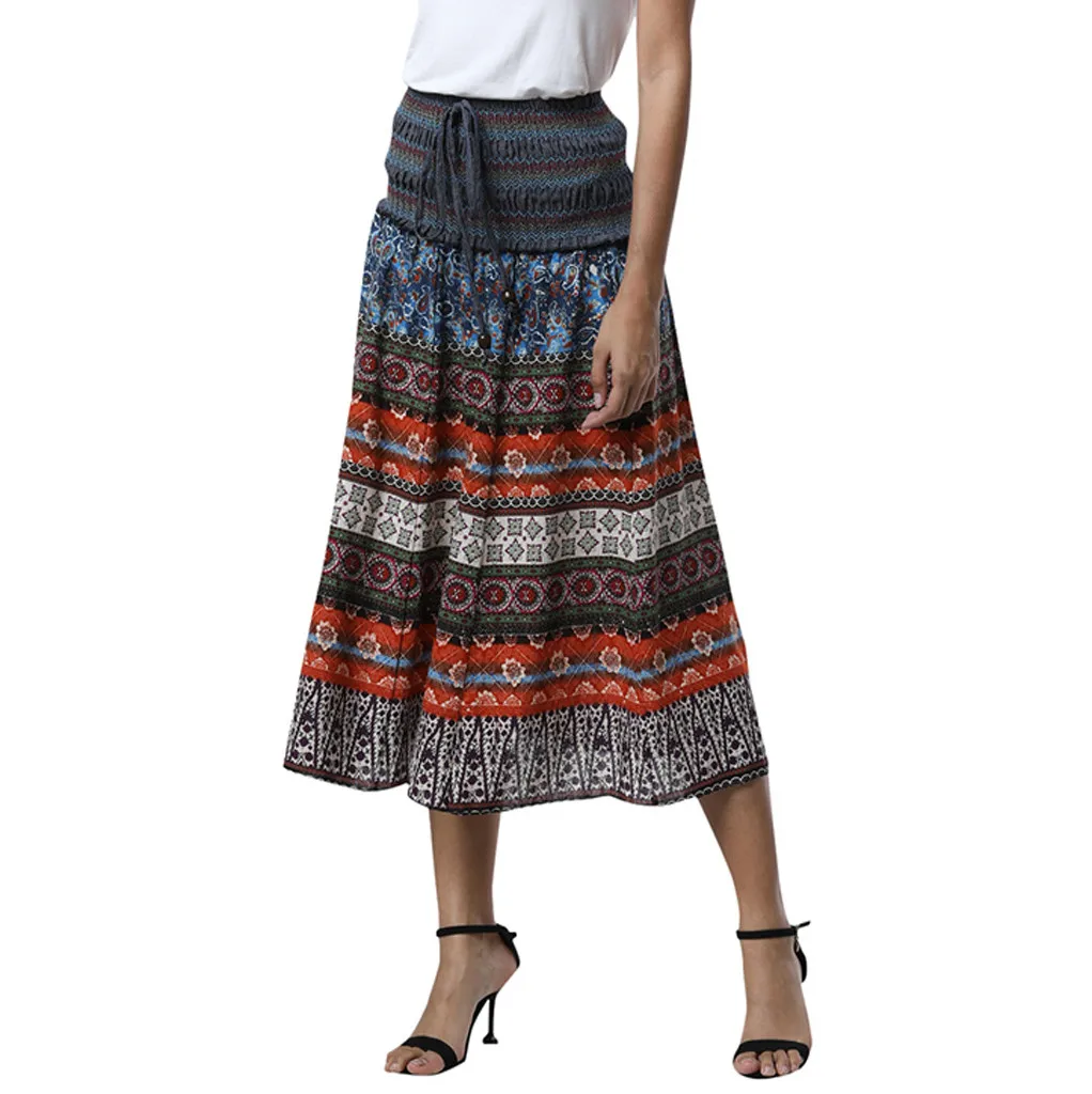 FREE OSTRICH Fashion Women Long Hippie Bohemian Gypsy Flowers Elastic Waist Floral Halter Skirt Women Skirts 2019 New Arrivals
FREE OSTRICH Fashion Women Long Hippie Bohemian Gypsy Flowers Elastic Waist Floral Halter Skirt Women Skirts 2019 New Arrivals