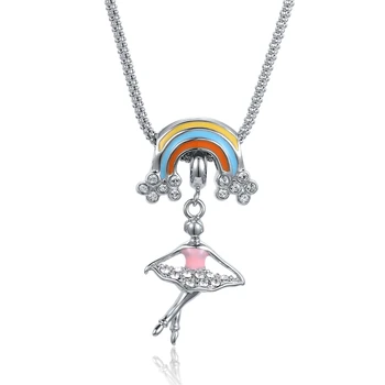 Original Pure Silver Dancing Girl Pendant Necklace Rainbow Girl Charm Bead Necklace 925 Sterling Silver Chain Necklace For Women
Original Pure Silver Dancing Girl Pendant Necklace Rainbow Girl Charm Bead Necklace 925 Sterling Silver Chain Necklace For Women