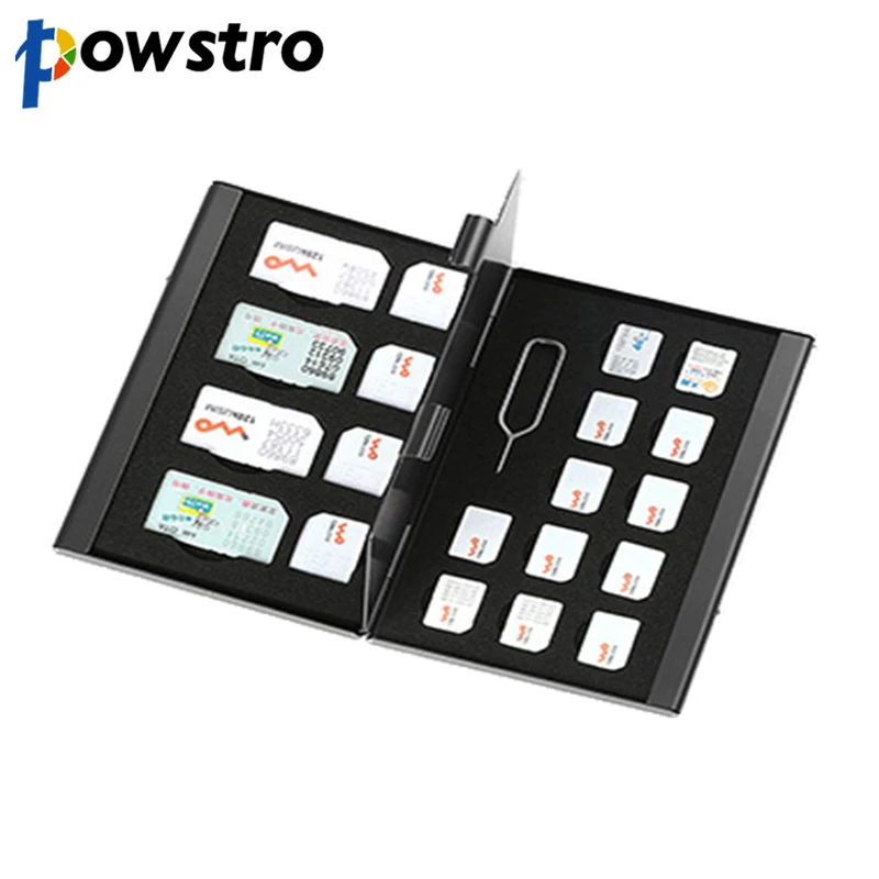 21 in 1 Aluminum Portable SIM Micro Pin SIM Card Nano Memory Card Storage Box Case Protector Holder Black
21 in 1 Aluminum Portable SIM Micro Pin SIM Card Nano Memory Card Storage Box Case Protector Holder Black