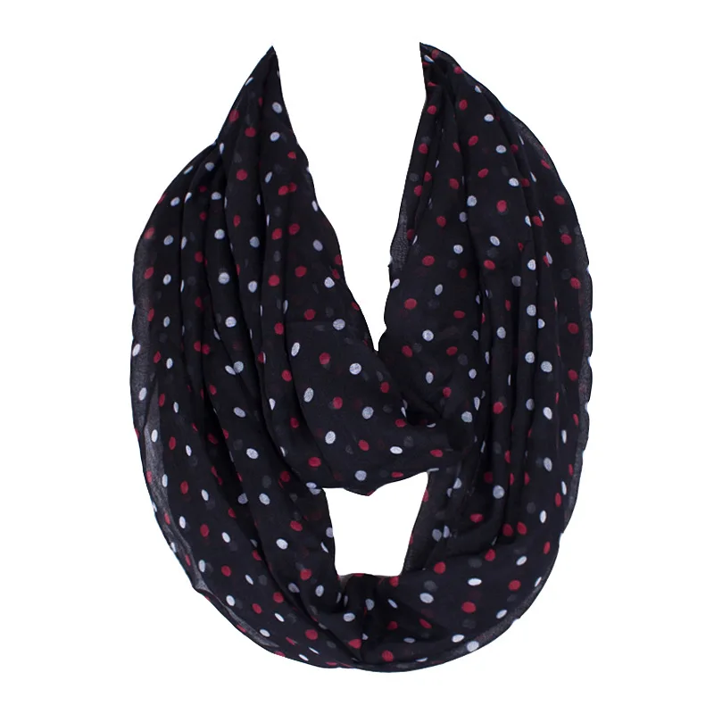 100pcs!2019 Fashion Lightweigth Dot Print Ring Polyester Small Women Scarf Black/Red 180*50cm
100pcs!2019 Fashion Lightweigth Dot Print Ring Polyester Small Women Scarf Black/Red 180*50cm