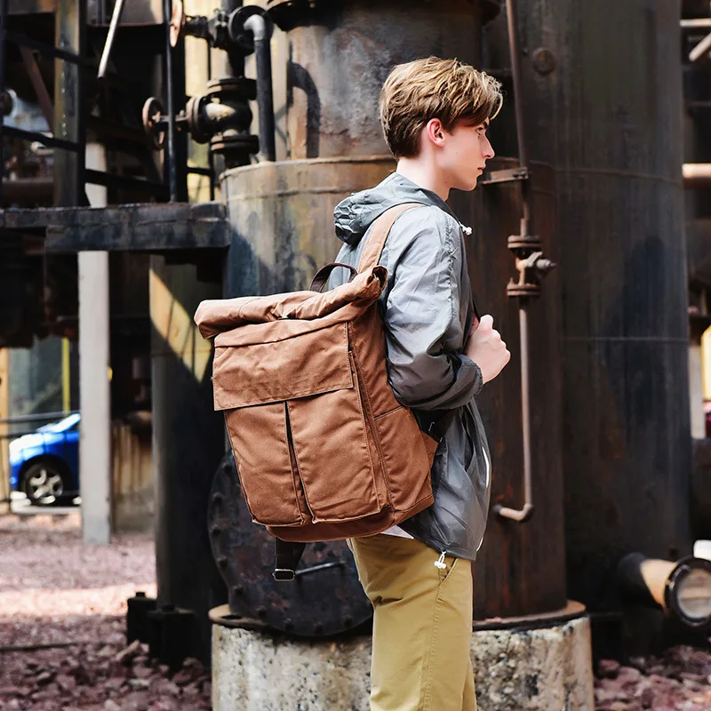 New Large Capacity Crazy Horse Leather Backpack Male Outdoor Travel Backpack 17 Inch Computer Bag Canvas with Cowhide Backpack
New Large Capacity Crazy Horse Leather Backpack Male Outdoor Travel Backpack 17 Inch Computer Bag Canvas with Cowhide Backpack