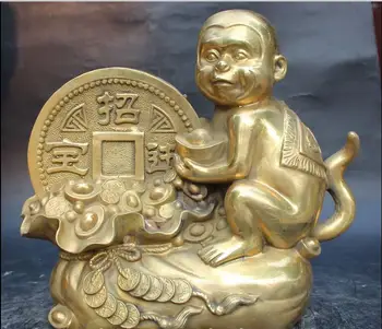 14" Marked Chinese Feng shui Bronze Auspicious Wealth Money Bag Monkey Statue fast
14" Marked Chinese Feng shui Bronze Auspicious Wealth Money Bag Monkey Statue fast